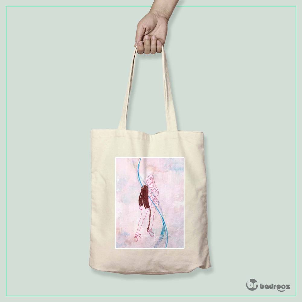 کیف خرید کتان pink stylish girl
