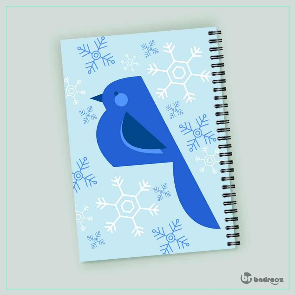 دفتر یادداشت پرنده آبی
