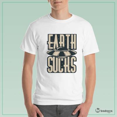تی شرت مردانه فضاپیما-earth sucks