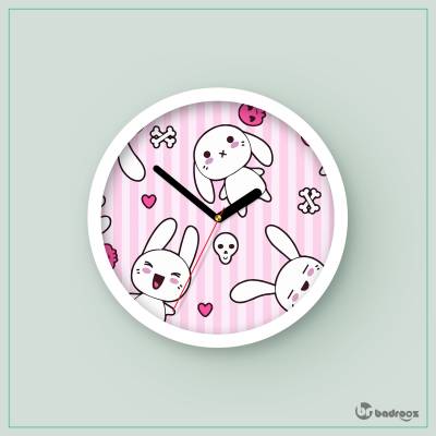 ساعت دیواری  kawaii-پترن خرگوش