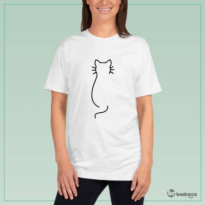 تی شرت زنانه گربه مینیمال
