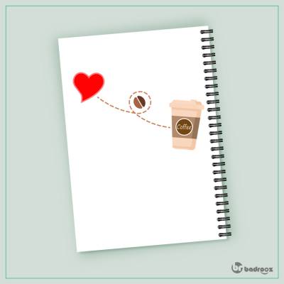 دفتر یادداشت دوست دار قهوه