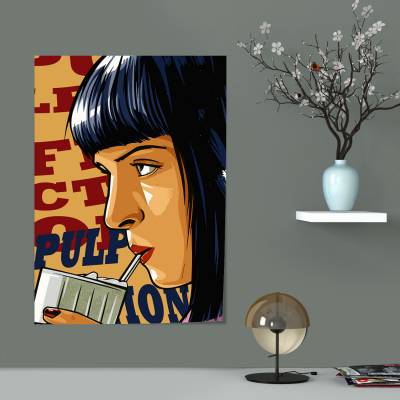پوستر سیلک طرح پالپ فیکشن (Pulp Fiction) - کد : 001